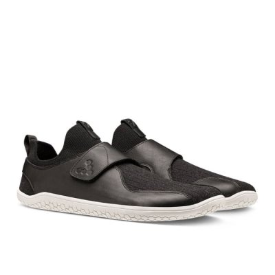 Vivobarefoot Primus Knit EZ - Miesten Vapaa-Ajankengät Mustat - QWN453820